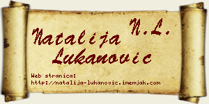 Natalija Lukanović vizit kartica
